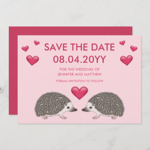 Afrikanische Pygmäen-Igel mit Herz Save the Date