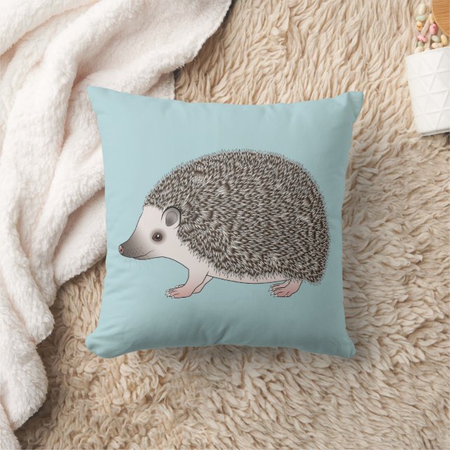 Afrikanische Pygmäen-Igel Niedlicher Cartoon Illus Kissen (Decke)