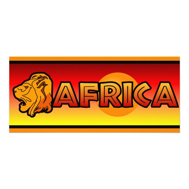 Afrikanische Rackkarte Werbekarte (Vorne)