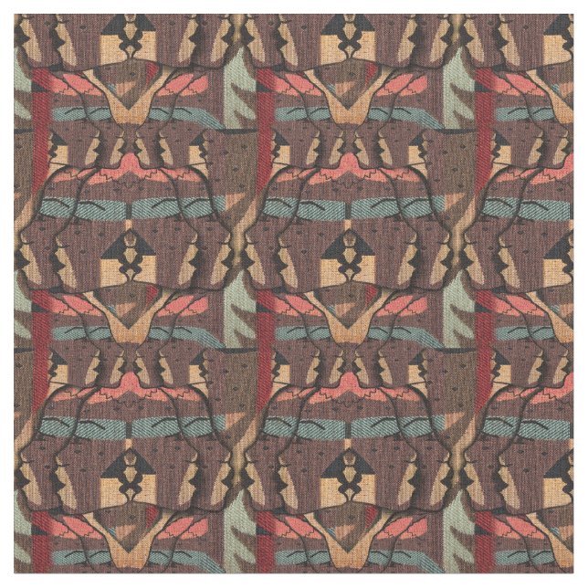 afrikanische Repeat-Tapestry Stoff (Nahaufnahme)