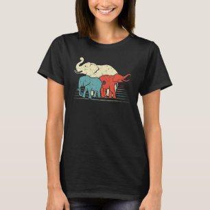 Afrikanische Retro-Elefanten Niedlich Elefant Afri T-Shirt