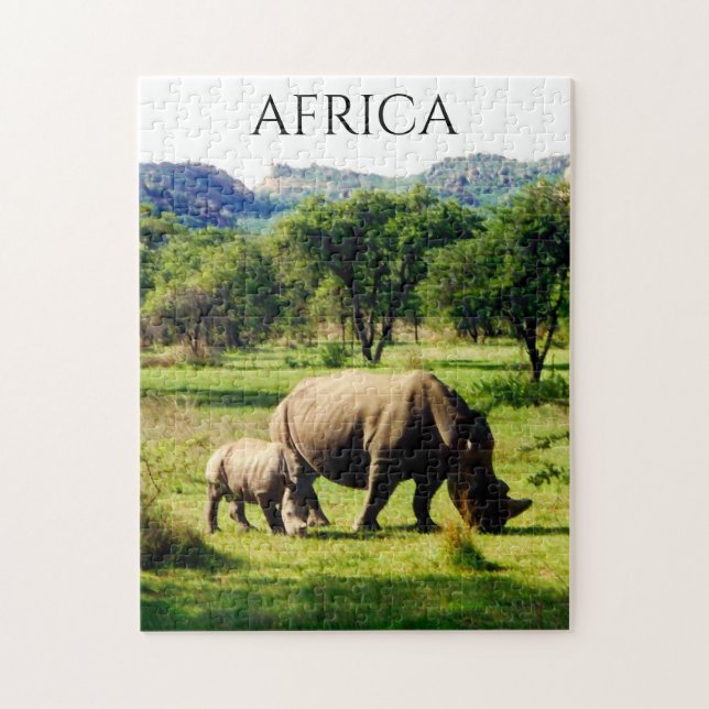 afrikanische Rhino-Familie (Vertikal)