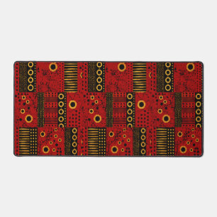 Afrikanische rote Sonnenstrahl-Tribal-Schreibtisch Schreibtischunterlage