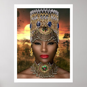 afrikanische Royalty Poster