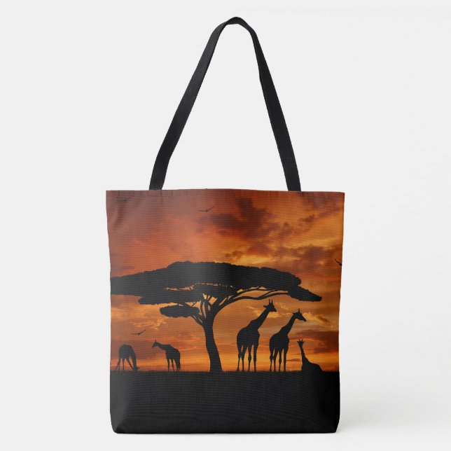 Afrikanische Safari bei Sunset Tasche (Vorderseite)