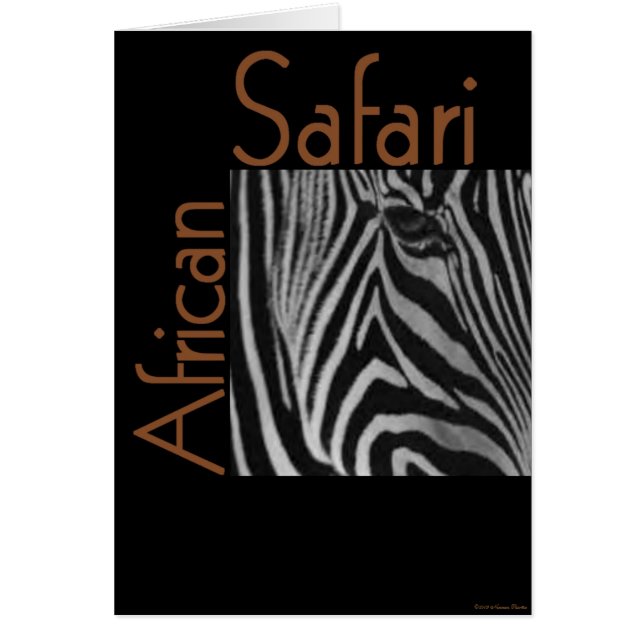 Afrikanische Safari-Karte (Vorne)