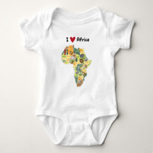 Afrikanische Safari-Karte - i-Herz Afrika - Shirt