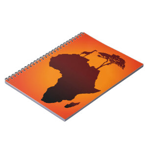 Afrikanische Safari-Karte - Notebook Notizblock