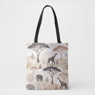 Afrikanische Safari-Thementasche mit Tieren Tasche