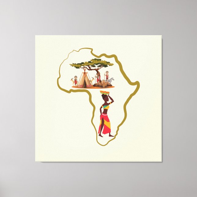 Afrikanische Safari-Wurfpilze Leinwanddruck (Vorderseite)