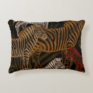 Afrikanische Safari: Zebra Vintag Design Dekokissen