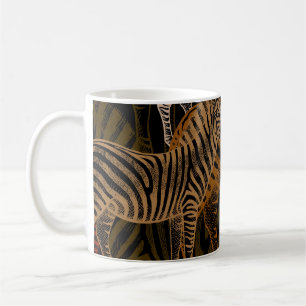 Afrikanische Safari: Zebra Vintag Design Kaffeetasse