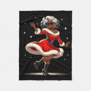 Afrikanische Santa Ehefrau tanzt Afrikanisch-Ameri Fleecedecke