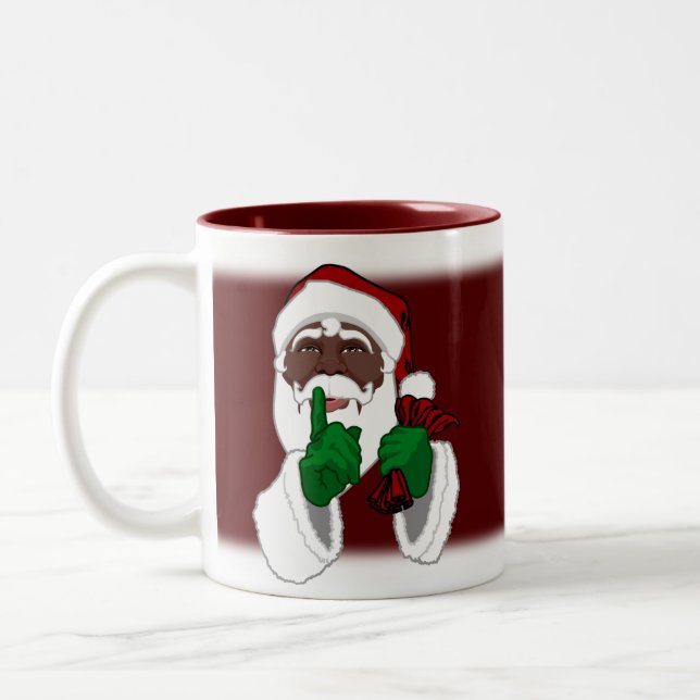 Afrikanische Santa Tasse für den schwarzen Weihnac (Links)
