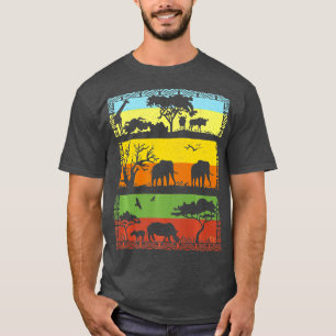 Afrikanische Savannah Landschaft mit Safari Animal T-Shirt