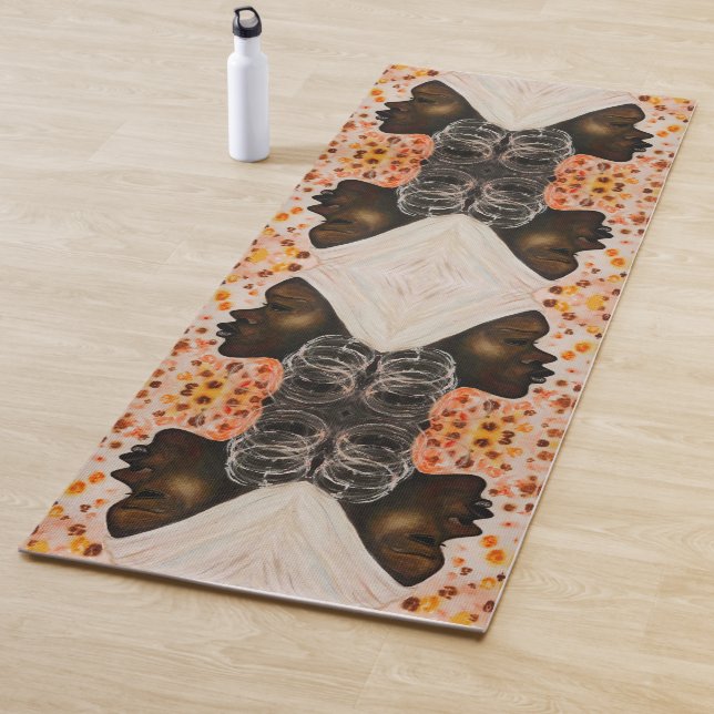 Afrikanische Schönheit - Aquarellmalerei - Kunst Yogamatte (Beispiel)