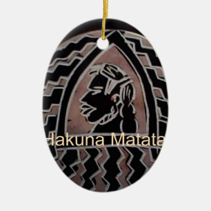 Afrikanische Schönheit: Bongo Maasai Portrait Trib Keramik Ornament