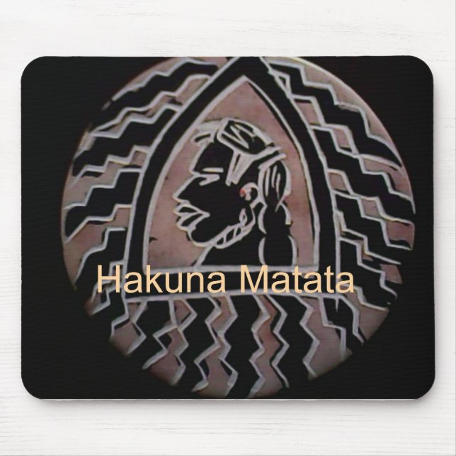 Afrikanische Schönheit: Bongo Maasai Portrait Trib Mousepad (Vorne)