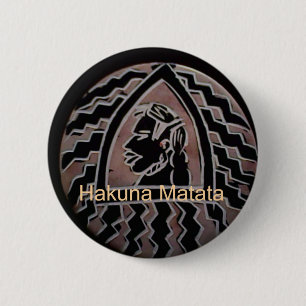Afrikanische Schönheit: Bongo-Masai-Porträt Stamme Button