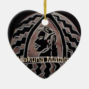Afrikanische Schönheit: Bongo-Masai-Porträt Stamme Keramik Ornament