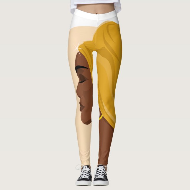 Afrikanische Schönheit Leggings (Vorderseite)