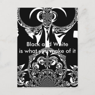 afrikanische Schwarz-Weiß-Kunst Postkarte