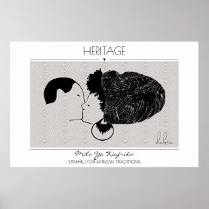 Afrikanische Schwarze Liebe Braun Liebe Poster