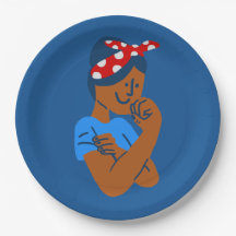 afrikanische schwarze Rosie the Riveter Rockabilly