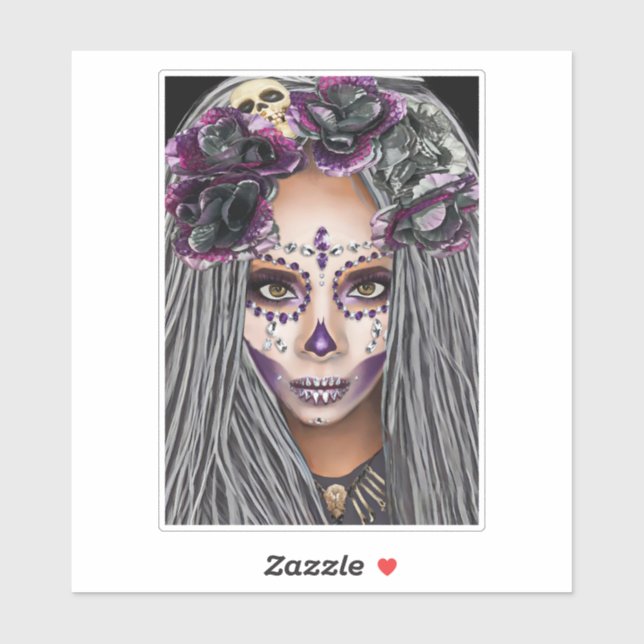 Afrikanische Schwarze Voodoo Priestersess Fantasy  Aufkleber (Blatt)