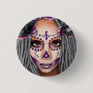 Afrikanische Schwarze Voodoo Priestersess Fantasy Button