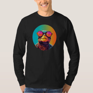 Afrikanische Seitenhals-Schildkröte mit Sonnenbril T-Shirt