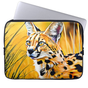 Afrikanische Serval Art Laptopschutzhülle