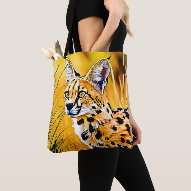 Afrikanische Serval Art Tasche (Von Nahem)