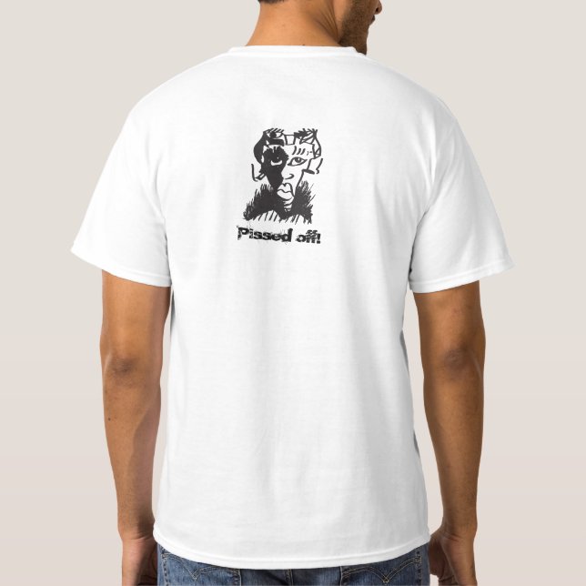 Afrikanische Skizze aus wertvollem T - Shirt, weiß T-Shirt (Rückseite)
