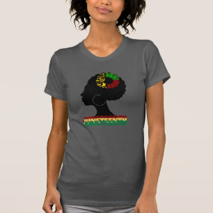 Afrikanische Sonnenblume schwarze Freiheit Afro T-Shirt