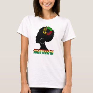 Afrikanische Sonnenblume schwarze Freiheit Afro T-Shirt