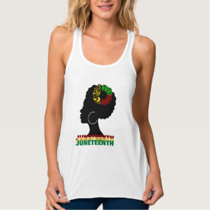 Afrikanische Sonnenblume schwarze Freiheit Afro Tank Top
