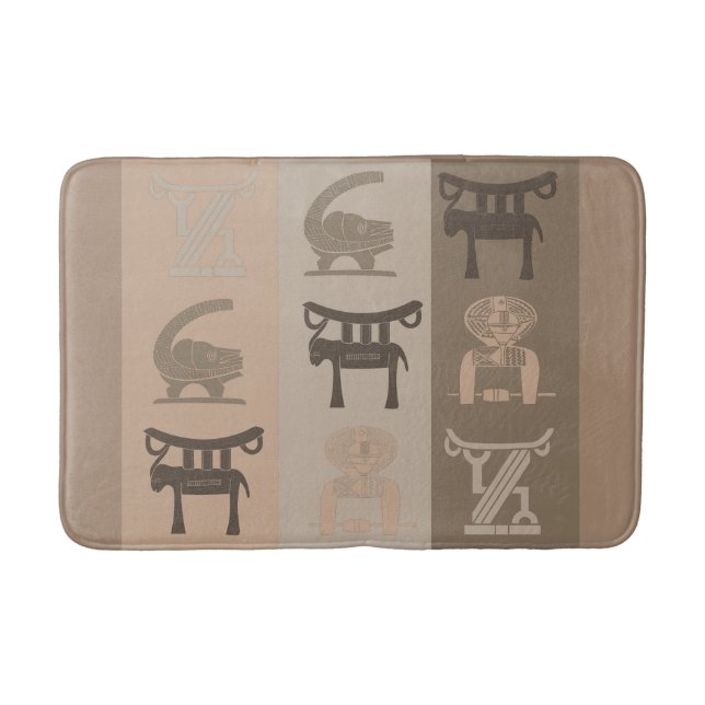 afrikanische Stamm-Symbol-Designs Badematte (Vorderseite)