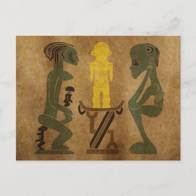 Afrikanische Stammeklandenkunst Postkarte (Vorderseite)
