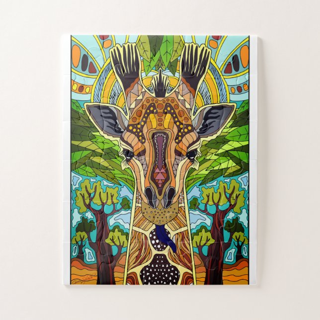 Afrikanische Stammes-Giraffe (Vertikal)