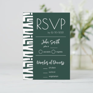 Afrikanische Stammeshunter Grüne Hochzeit RSVP Karte