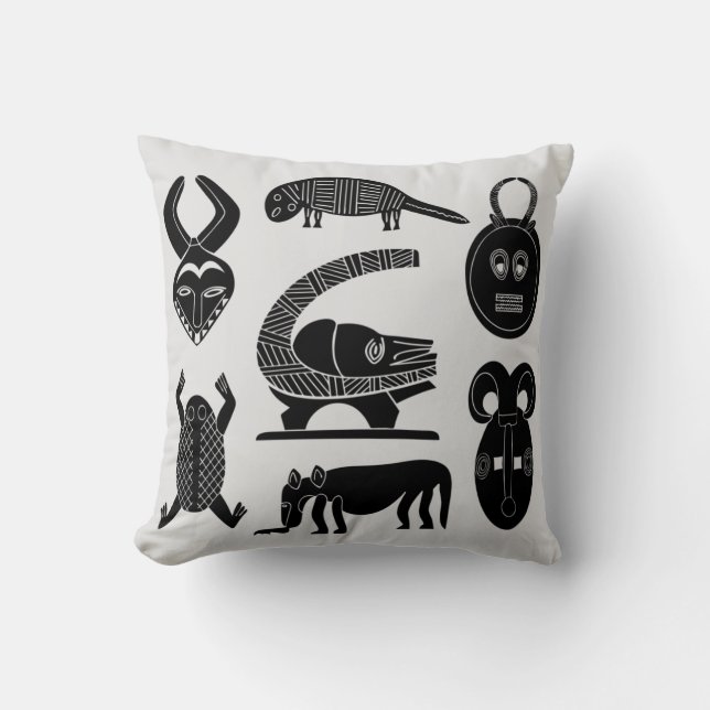 afrikanische Stammeskunst Kissen (Vorderseite)
