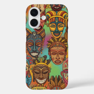 AFRIKANISCHE STAMMESMASKE iPhone 16 HÜLLE