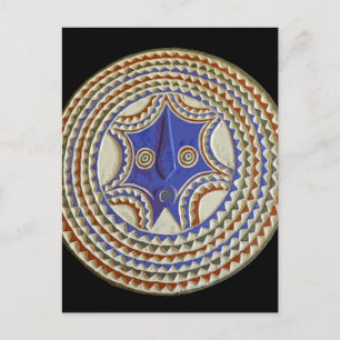 Afrikanische Stammesmaske Postkarte