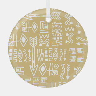 Afrikanische Stammesstreifen: Bohemian Ägyptisches Ornament Aus Glas