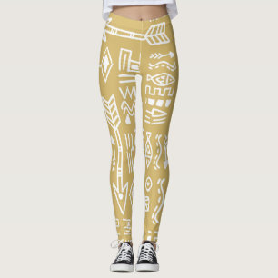 Afrikanische Stammesstreifen: Bohemisch ägyptisch  Leggings