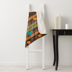 Afrikanische Stammestiermuster Sherpadecke