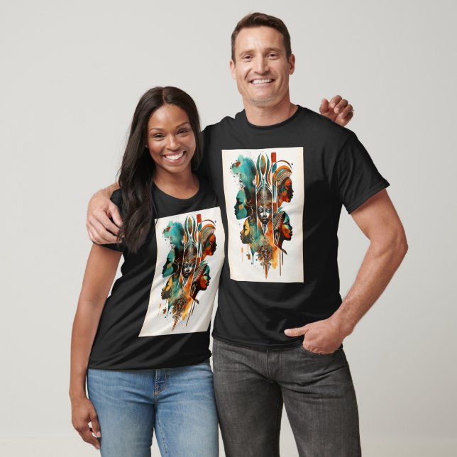 Afrikanische Stammfrauen Malerei, zeitgenössische  T-Shirt (Unisex)