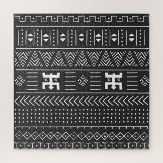 Afrikanische Stammkunst: Geometrisches Schwarz & W