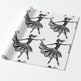 Afrikanische Tänzer Silhouette Kunst Thunder_Thund Geschenkpapier